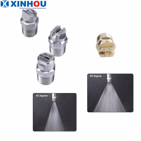 304ss 1/4 Car Washing 65 and 110 Degree Vee Jet Flat Fan Spray Nozzle