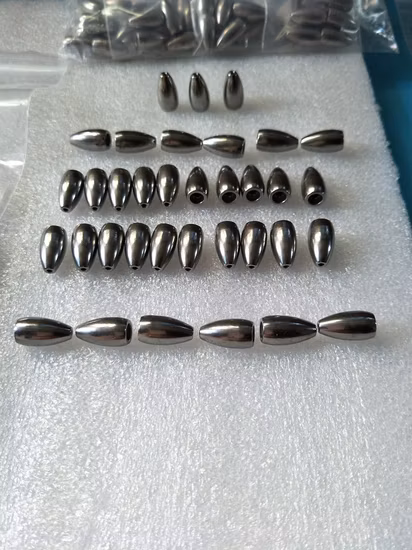 Fishing Sinker Tungsten Worm Weight of Green Pumpkin with ID on Weight (1/4oz, 5/16oz, 3/8oz, 1/2oz, 3/4oz, 1oz)