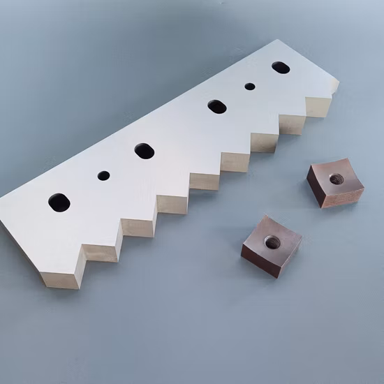 OEM Tungsten Carbide Hard Metal Crusher Blades for Plastic Recycling Machine Shredder Knife for Plastic Film, Nylon Glass